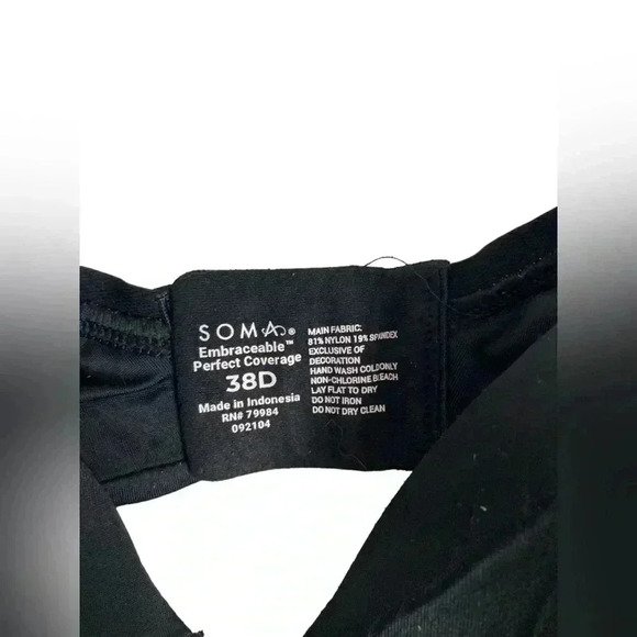 Soma black‎ bra size 38D - Picture 2 of 6